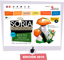 Enlace a la página web de la:   edición 2016 de Soria Gastronómica